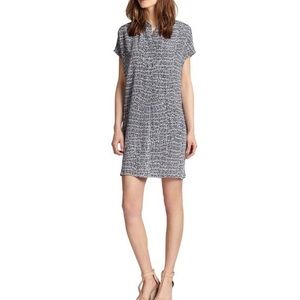 VINCE Silk Static Print Dress